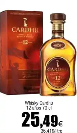 Cash FROIZ CARDHU Whisky 12 años oferta