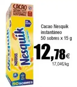 Cash FROIZ NESTLE Cacao Nesquik instantáneo 50 sobres oferta