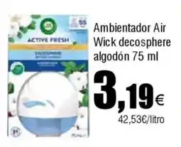 Cash FROIZ Ambientador Air Wick decosphere algodón oferta