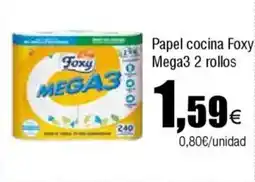 Cash FROIZ FOXY Papel cocina Mega3 2 rollos oferta