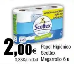 Cash FROIZ SCOTTEX Papel Higiénico Megarrollo 6 u oferta