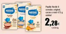 Cash FROIZ NESTLE Papilla cereales original, cacao o miel oferta