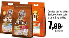 Cash FROIZ ULTIMA Comida perros Senior o Junior pollo o Light oferta