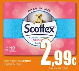 Unide Market SCOTTEX Papel higiénico Original, 12 rollos oferta