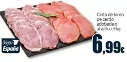 Unide Market Cinta de lomo de cerdo adobada o al ajillo oferta