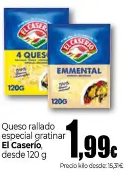 Unide Market EL CASERIO Queso rallado especial gratinar oferta