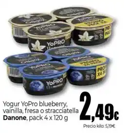 Unide Market DANONE Yogur YoPro blueberry, vainilla, fresa o stracciatella oferta