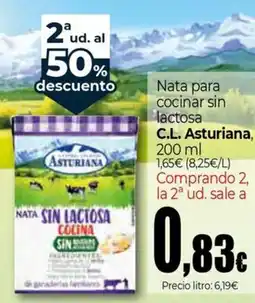 Unide Market C.L. ASTURIANA Nata para cocinar sin lactosa oferta