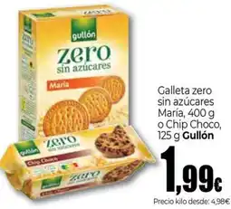 Unide Market GULLON Galleta zero sin azúcares María, 400 g o Chip Choco oferta