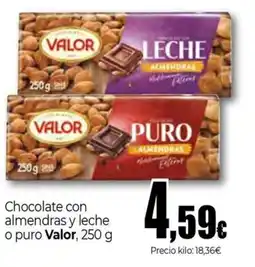 Unide Market VALOR Chocolate con almendras y leche o puro oferta
