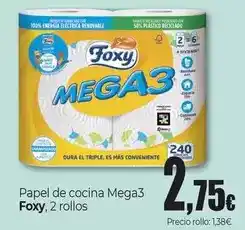 Unide Market Foxy - papel de cocina mega3 oferta