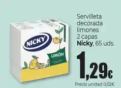 Unide Market Nicky - servilleta decorada limones 2 capas oferta