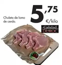 Supermercados Lupa Chuleta de lomo de cerdo oferta