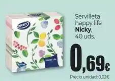 Unide Market Nicky - servilleta happy life oferta