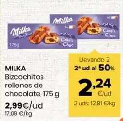 Autoservicios Familia Milka - bizcochitos rellenos de chocolate oferta