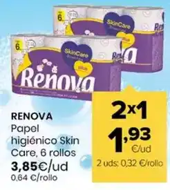 Autoservicios Familia Renova - papel higienico skin care oferta
