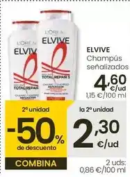 Eroski Elvive - champús señalizados oferta