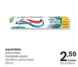 Eroski Aquafresh - dentifrico active fresh oferta