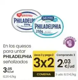 Eroski Philadelphia - en los quesos para untar oferta
