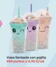 Eroski Vaso fantasia con pajita oferta