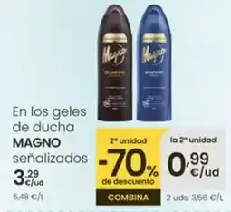 Eroski Magno - en los geles de ducha senalizados oferta