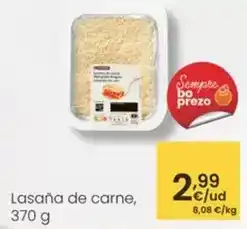 Eroski Lasaña de carne oferta