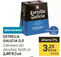 Eroski Estrella galicia - 0,0 cerveza sin alcohol oferta
