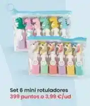 Eroski Set 6 mini rotuladores oferta
