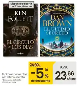 Eroski El círculo de los días o el último secreto oferta