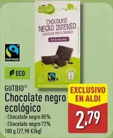 ALDI Gutbio - chocolate negro ecologico oferta