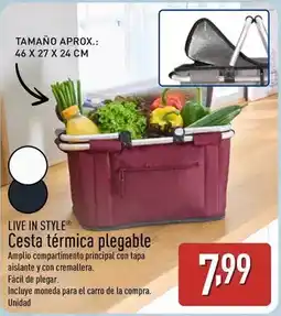 ALDI Live in style - cesta termica plegable oferta