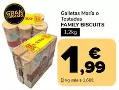 Supeco Family biscuits - galletas maría o tostadas oferta