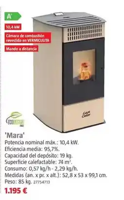 Bauhaus Estufa de pellets mara oferta