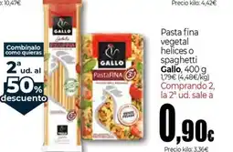 Unide Market GALLO Pasta fina vegetal helices o spaghetti oferta