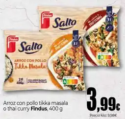 Unide Market FINDUS Arroz con pollo tikka masala o thai curry oferta