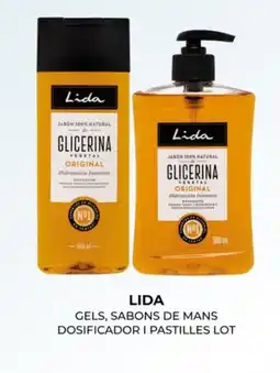 Perfumeries Facial LIDA Gels, sabons de mans dosificador i pastilles lot oferta