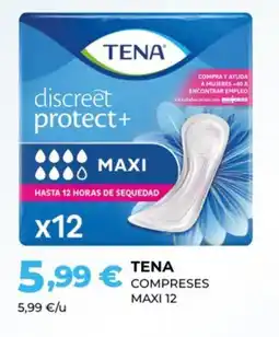 Perfumeries Facial TENA Compreses maxi 12 oferta