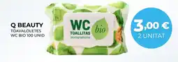 Perfumeries Facial Q BEAUTY Toavaloletes wc bio 100 unid oferta
