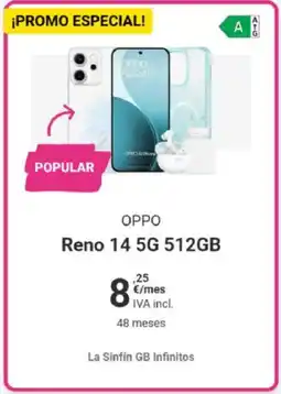 Yoigo OPPO Reno 14 5G 512GB oferta