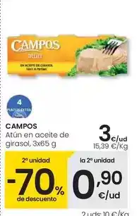 Eroski Campos - atún en aceite de girasol oferta