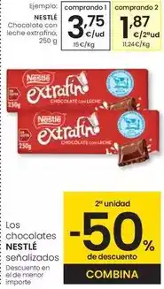 Eroski Nestlé - chocolate con leche extrafino oferta