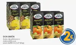 Supermercados Plaza Don simón - zumo de pinacuna o melocotonnava oferta