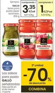 Eroski Gallo - salsa para pasta súper boloñesa oferta