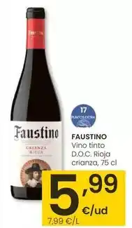Eroski Faustino - vino tinto d.o.c. rioja crianza oferta