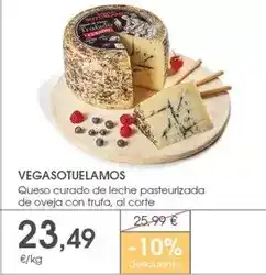 Supermercados Plaza Vega cubillas - queso curado de leche pasteurizada de oveja con trufa oferta