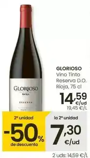 Eroski Glorioso - vino tinto reserva d.o. rioja oferta