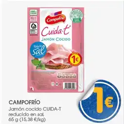 Supermercados Plaza CAMPOFRÍO Jamón cocido cuida-t reducido en sal, oferta