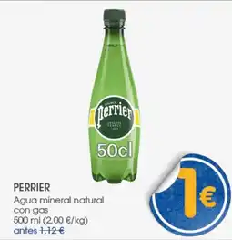 Supermercados Plaza PERRIER Agua mineral natural con gas oferta