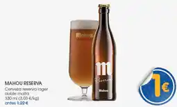 Supermercados Plaza MAHOU RESERVA Cerveza reserva lager doble malta oferta