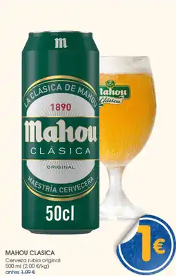 Supermercados Plaza MAHOU CLASICA Cerveza rubia original oferta